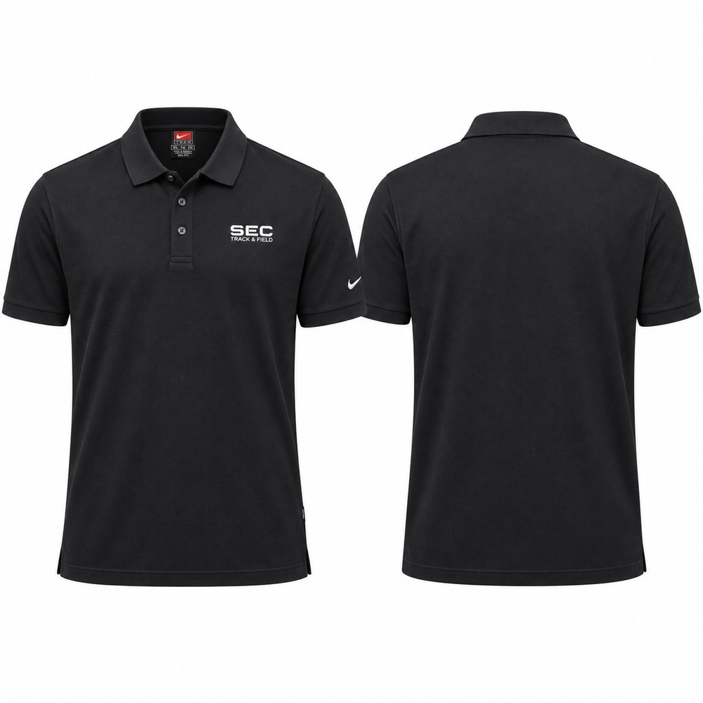 Nike SEC Track & Field Dri-FIT Polo Shirt Mens XL Black NWT Vintage 125361-010